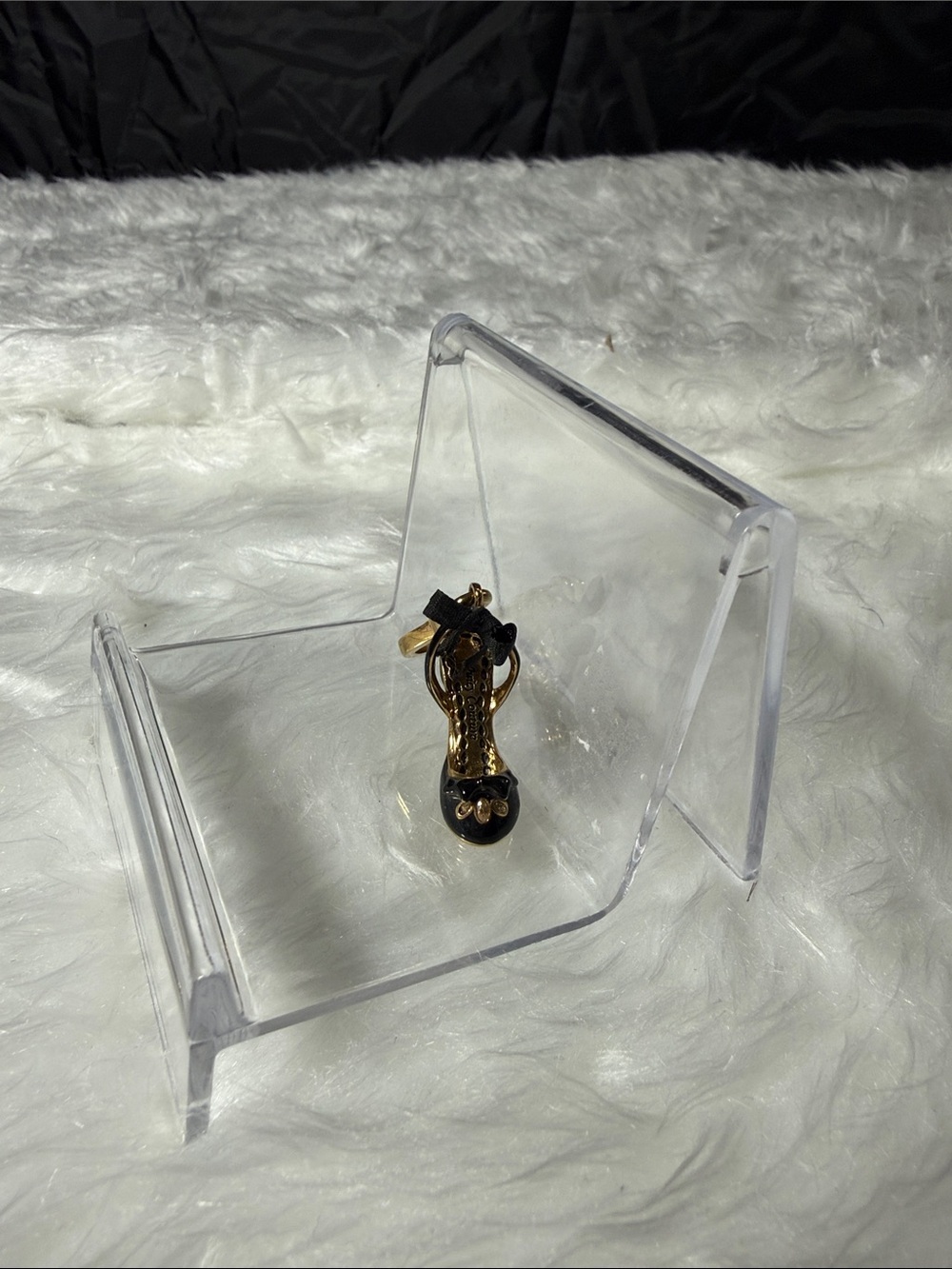Juicy Couture Gold Tone and Black Enamel High Heel Charm
